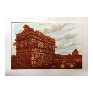 Dean Meeker Los Manjas Original Signed Intaglio Collagraph Artwork