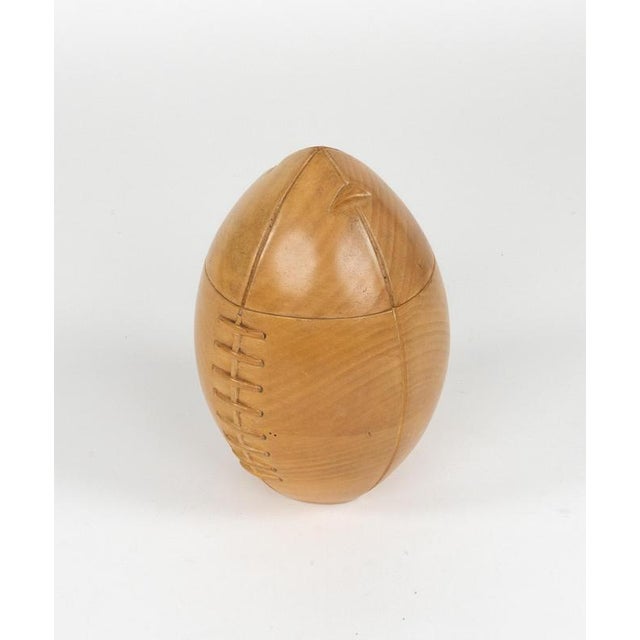 Mid-Century Modern Mid-Century Rugby Ball Ice Bucket in Wood from Bint Firenze, Italy, 1970s For Sale - Image 3 of 18