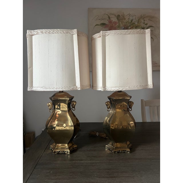 Mid-Century Marbro Brass Lamps - a Pair For Sale - Image 9 of 11