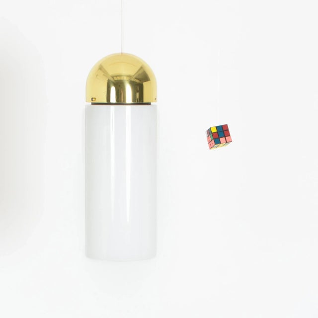 Pendant Lamp in White Glass by Glashütte Limburg For Sale - Image 13 of 13