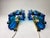 Glass Wall Lamps in Blue Colour by Svend Aage Holm Sorensen for Hazel & Teudt, 1960s, Set of 2 For Sale - Image 3 of 9