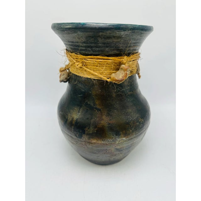 Brown Studio Pottery Vase For Sale - Image 8 of 8