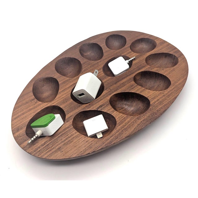 1970s Vintage Teak Wood Deviled Egg Tray For Sale - Image 5 of 10