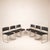 Italian SQ Dining Chairs in Brushed Steel and Black Vegan-Leather, 1970s, Set of 6 For Sale - Image 12 of 18