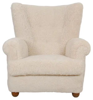 Danish Armchair in Wool, 1950s
