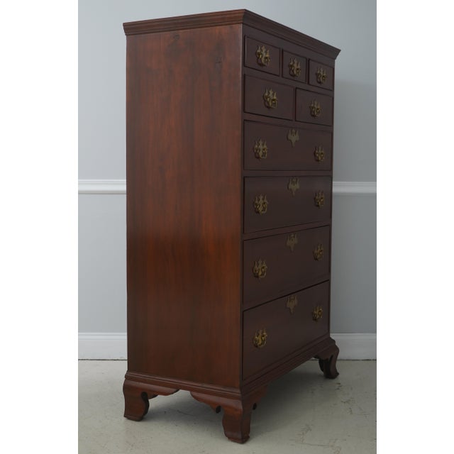 Chippendale 19th C. American Made Cherry Wood Chest of Drawers For Sale - Image 3 of 16