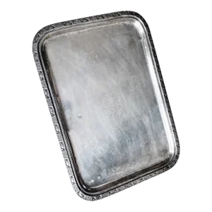 1967 Silver Serving Tray From the Waldorf-Astoria Hotel