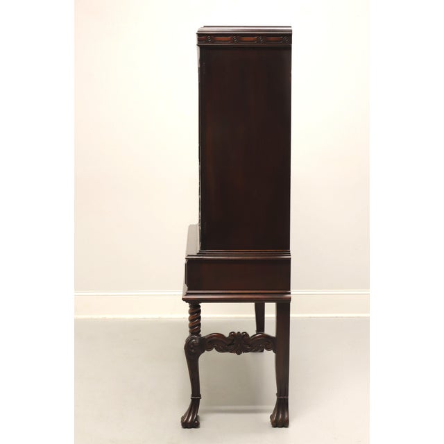 Gothic Rockford Antique Carved Walnut French Gothic China Display Cabinet For Sale - Image 3 of 12