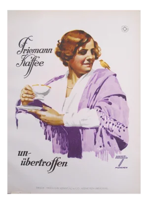 1926 Women's Fashion Poster, Woman in a Purple Shawl