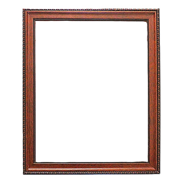 Vintage Wood Picture Frame Fits 20" X 16" Rabbet Opening For Sale