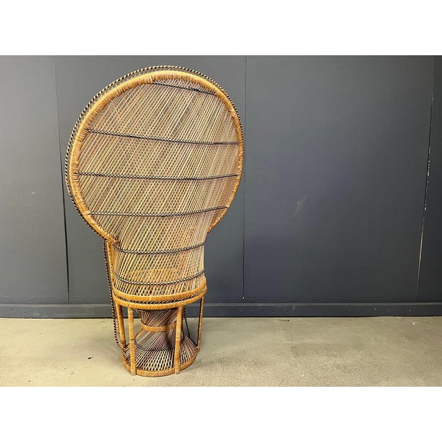 Vintage Wicker Peacock Chair, 1970s For Sale - Image 8 of 17