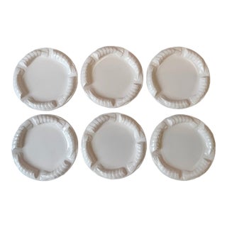 Vintage Set of 6 Ceramic Shrimp Appetizer Plates by Shafford Japan For Sale