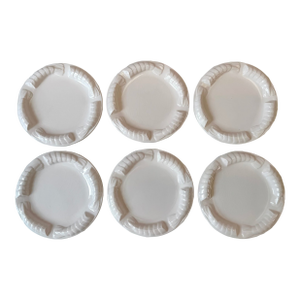 Vintage Set of 6 Ceramic Shrimp Appetizer Plates by Shafford Japan