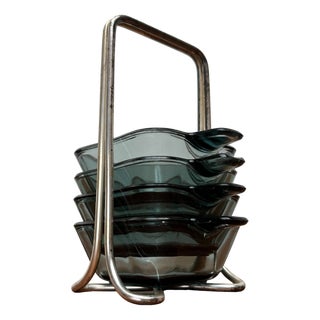 Mid-Century German Stacking Ashtrays by Wilhelm Wagenfeld for WMF, 1960s, Set of 5 For Sale