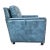 Transitional Blue Leather Rivet Club Chair For Sale - Image 3 of 6