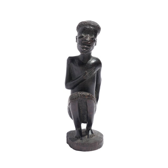 Carved Kenyan Ebony Village Figures, Set of Six, 1950-70 For Sale - Image 15 of 15