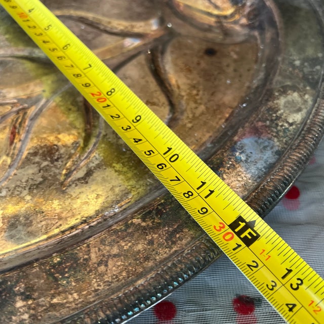 Set of 4 Vintage Silver Plated Serving Trays For Sale - Image 11 of 11