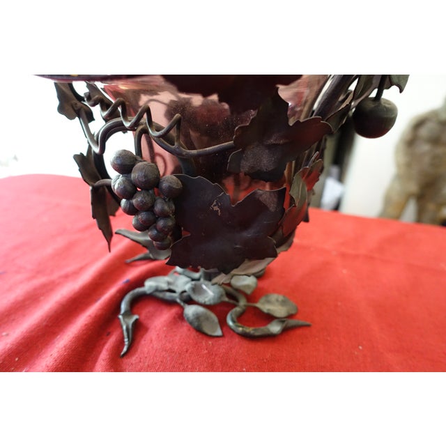 Vintage Art Deco Glass and Forged Metal Cup, 1920s For Sale - Image 6 of 7