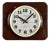 Vintage Brown Plastic Wall Clock from Prim, 1970s For Sale