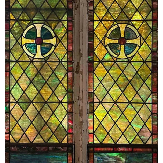 Stained Glass Window - Antique Gothic Revival Style For Sale - Image 9 of 13