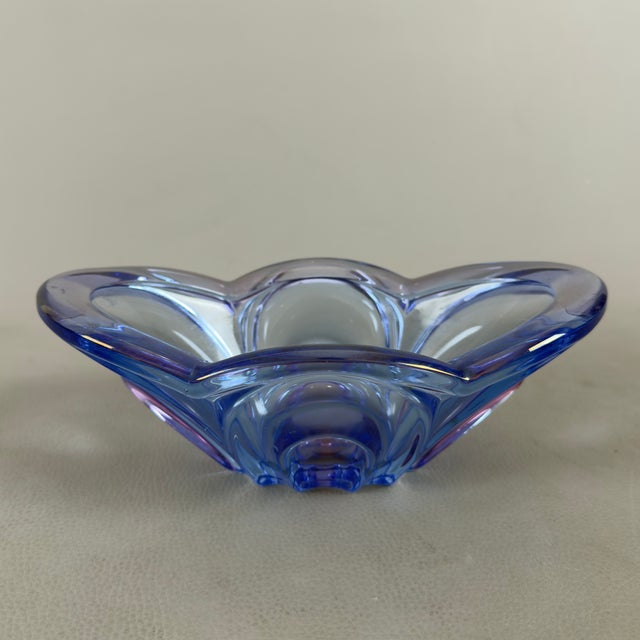 Modern Vintage West German Glass Centerpiece from Waltherglas, 1980s For Sale - Image 3 of 11