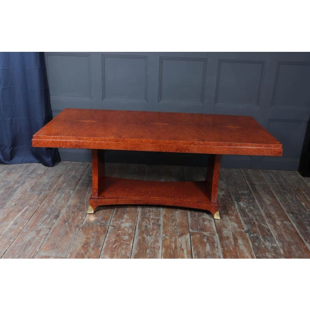 French Art Deco Dining Table in Amboyna, 1925 For Sale - Image 4 of 16