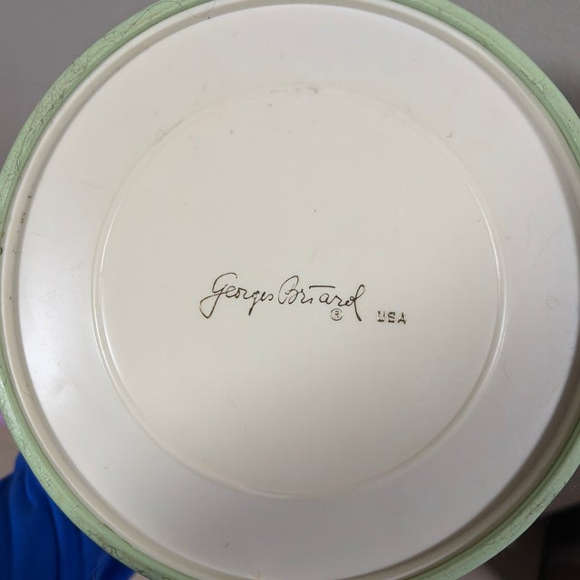 Mid 20th Century Vintage Mid-Century Modern George’s Briard Mint Green Vinyl Ice Bucket For Sale - Image 5 of 6