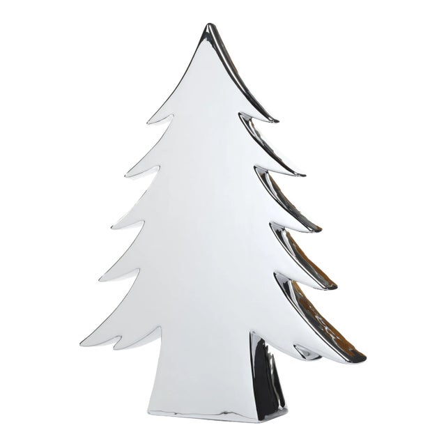 Teton 16.5" Tall Silver Ceramic Tree For Sale