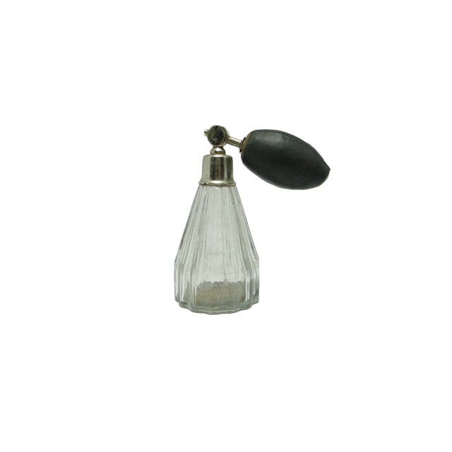 Art Deco Bohemian Bronze and Crystal Parfume Bottle, 1950s For Sale - Image 9 of 9