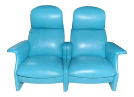 Example of Blue Mid-Century Modern Seating
