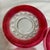 1960s Tiffin-Franciscan King's Crown Pattern Cups and Saucers With a Ruby/Cranberry Flashed Rim - Setting for 2 For Sale - Image 5 of 5