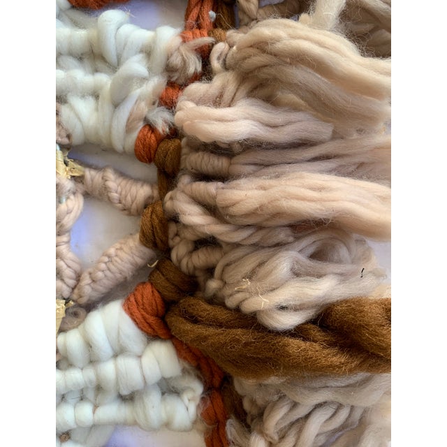 Vintage 1970s Boho Chic Handwoven Macramé Wall Hanging For Sale - Image 9 of 12
