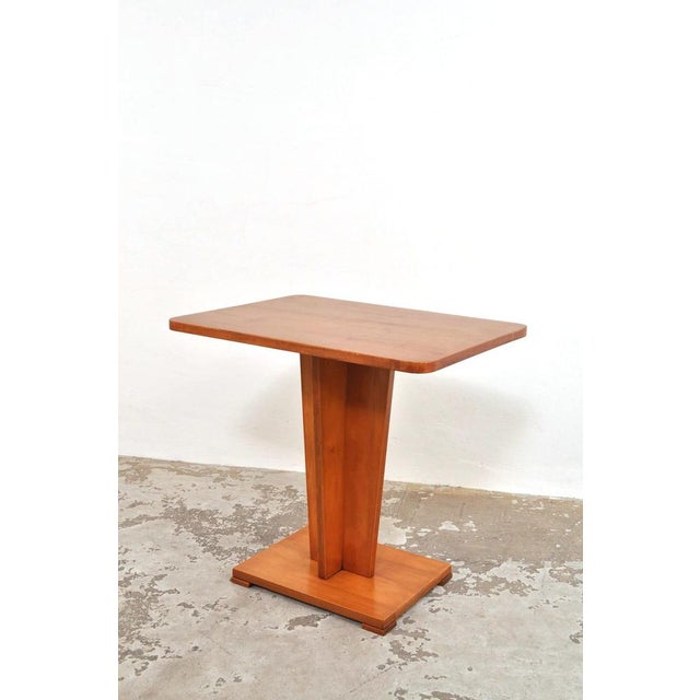 Wood Art Deco Side Table or Coffee Table in Cherrywood, 1930s For Sale - Image 7 of 10
