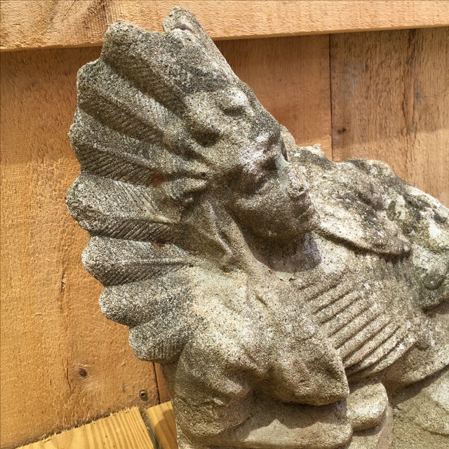 Antique Concrete Indian Chief Lawn Statue Chairish