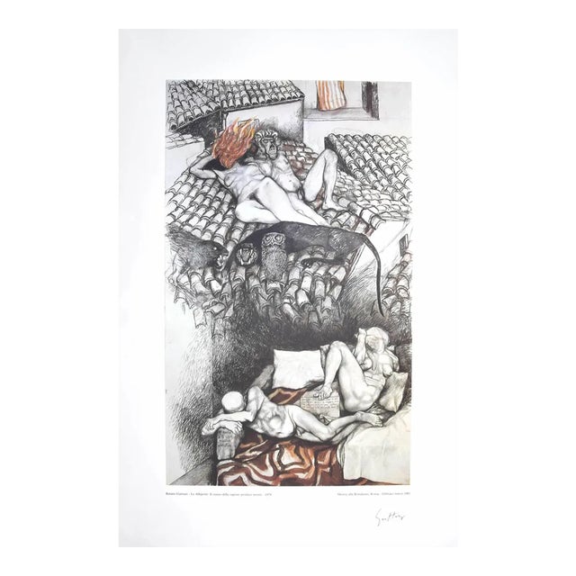 The Sleep of Reason Creates Monsters - Vintage Offset Poster Hand Signed - 1981 1981 For Sale