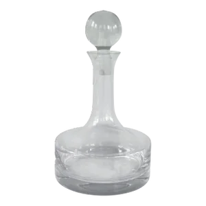 1960s Mid Century English Glass Decanter