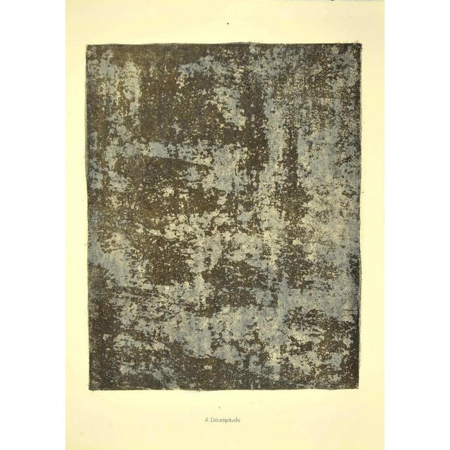Décrépitude - from Territoires is an original black and white lithograph realized by Jean Dubuffet (1901 Le Havre - Paris...