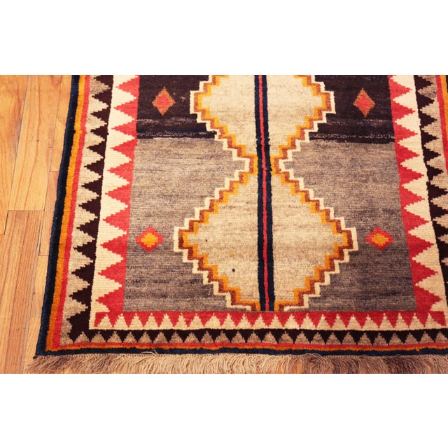 Textile Nazmiyal Collection Vintage Persian Gabbeh Rug For Sale - Image 7 of 9
