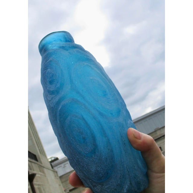 Blue Art Glass Vase by B Louis 2012 For Sale In New York - Image 6 of 8
