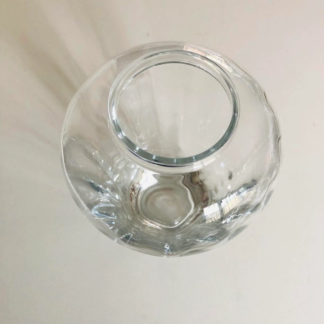 Vintage Clear Crystal Flower Vase 8.75"H X Base 3"D X 5.5"W Makers Mark Reads " Lenox Made in USA" Excellent condition.