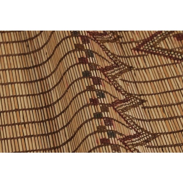 Animal Skin Title: Vintage Tuareg Mat, Beige-Brown Tribal Geometric Patterns - Rug & Kilim For Sale - Image 7 of 10
