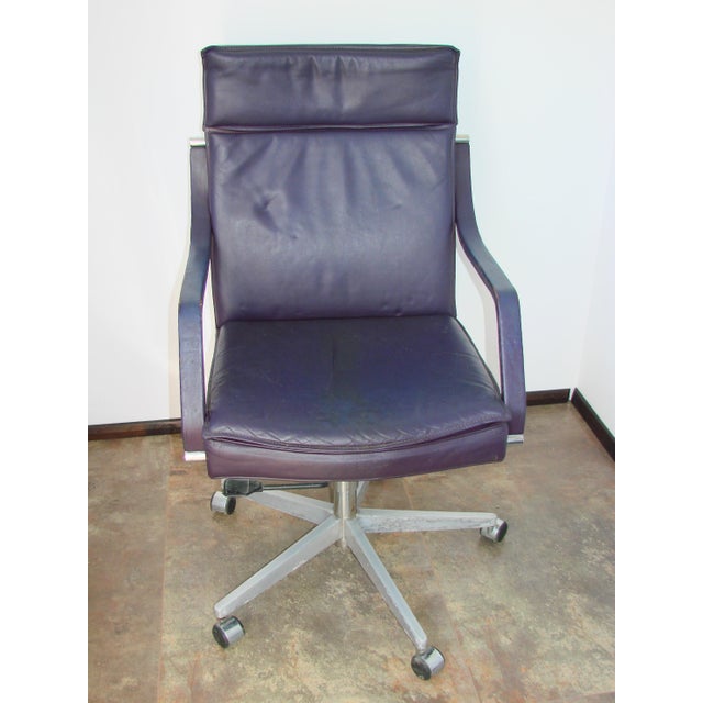 Leather Armchair by Rudolf Bernt Glatzels for W. Knoll, 1980s For Sale - Image 4 of 10