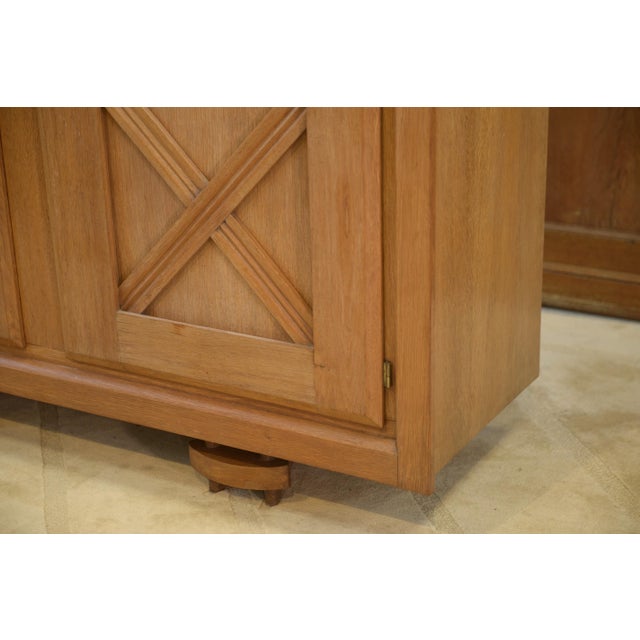 Light Oak Wardrobe with Geometric Lattice Pattern, 1940s For Sale - Image 11 of 15