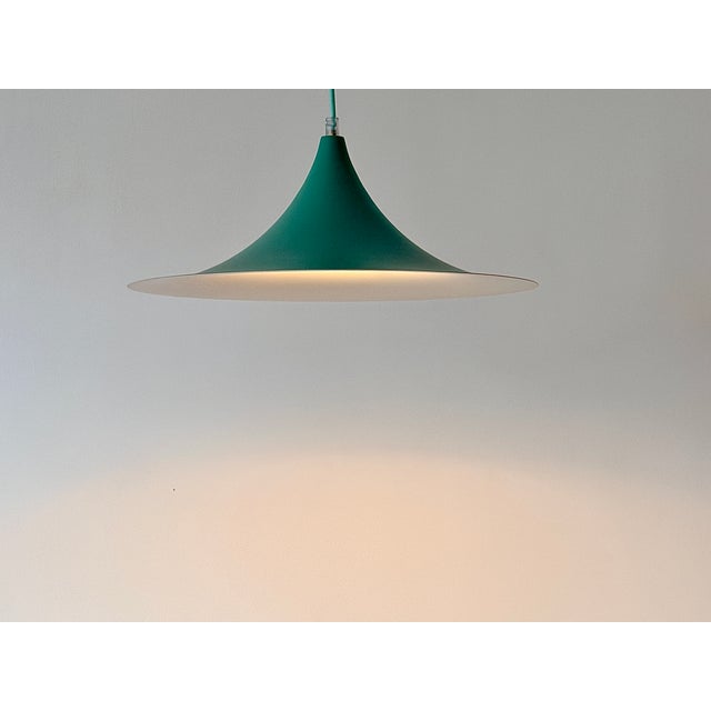 Turquoise Semi-Pendant by Claus Bonderup & Torsten Thorup for Lyfa, Denmark, 1968 For Sale - Image 6 of 18