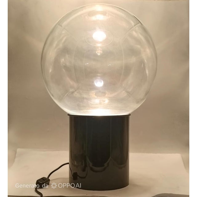 Metal Space Age Glass Table Lamp from Lumenform, Italy, 1970s For Sale - Image 7 of 9
