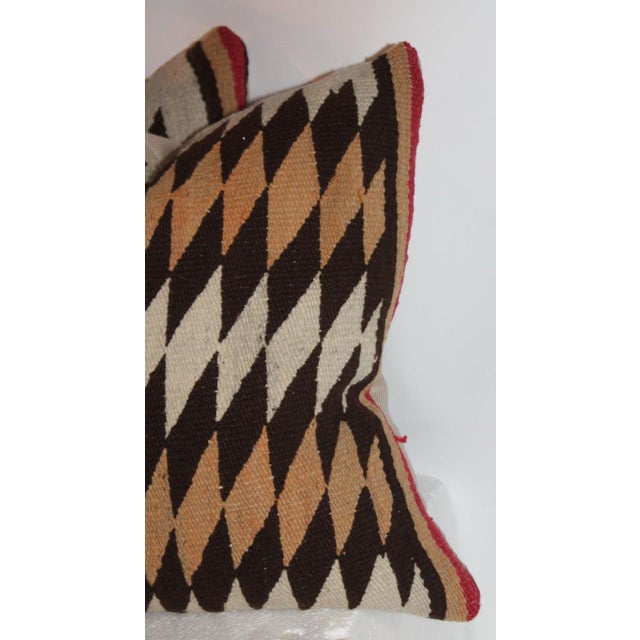 Folk Art Wool Geometric Weaving Pillows, Pair For Sale - Image 3 of 6