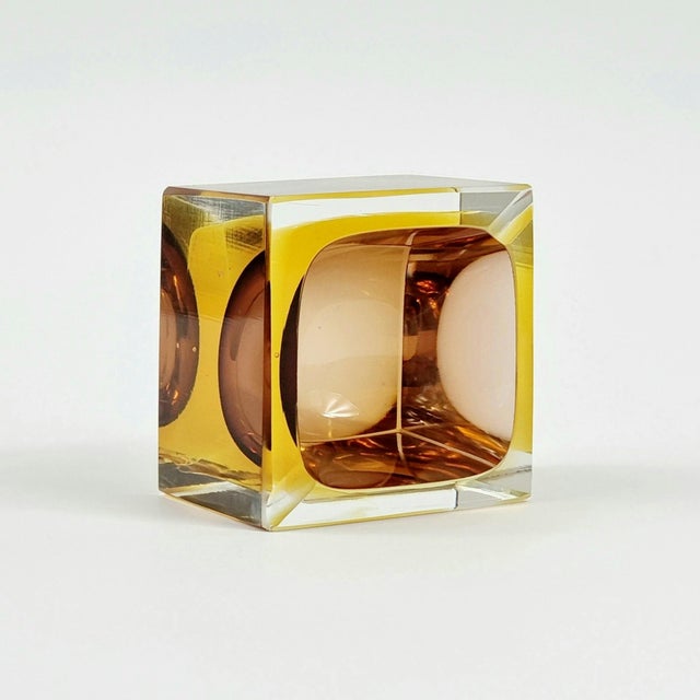 Flavio Poli Mid-Century Modern Sommerso Murano Glass Ashtray by Flavio Poli for Seguso Vetri D'Arte, Italy, 1970s For Sale - Image 4 of 8