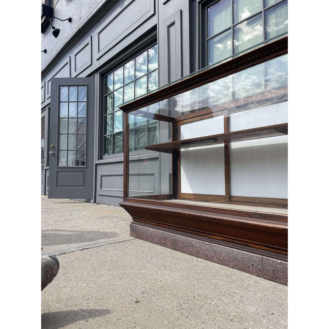 Brown Antique Oak Haberdashery Counter Store Fixture & Showcase Cabinet For Sale - Image 8 of 18