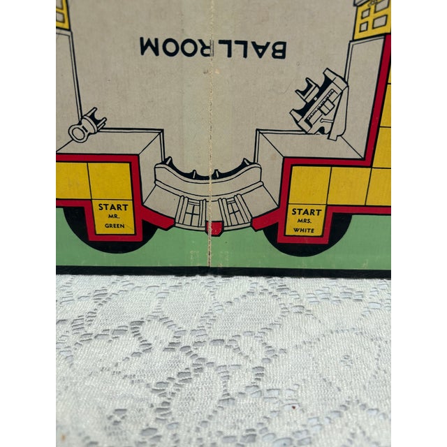 Vintage Midcentury Original Clue Game Board and Accessory Pieces For Sale - Image 4 of 12