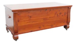 Early 1900s Solid Cedar Hope Chest Blanket Trunk Bench 6658